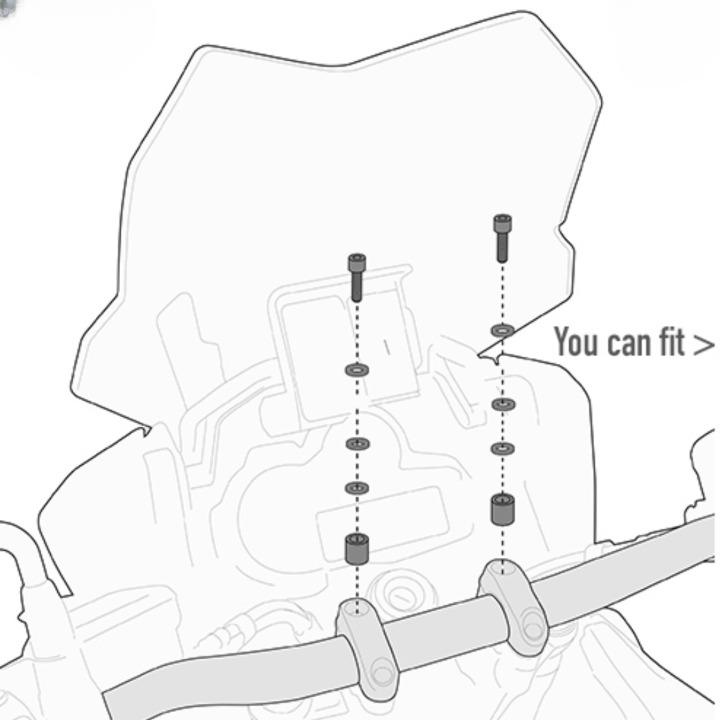 GIVI Specific Kit to Mount the S900A S901A Smart Mount – 310 GS - 05SKIT