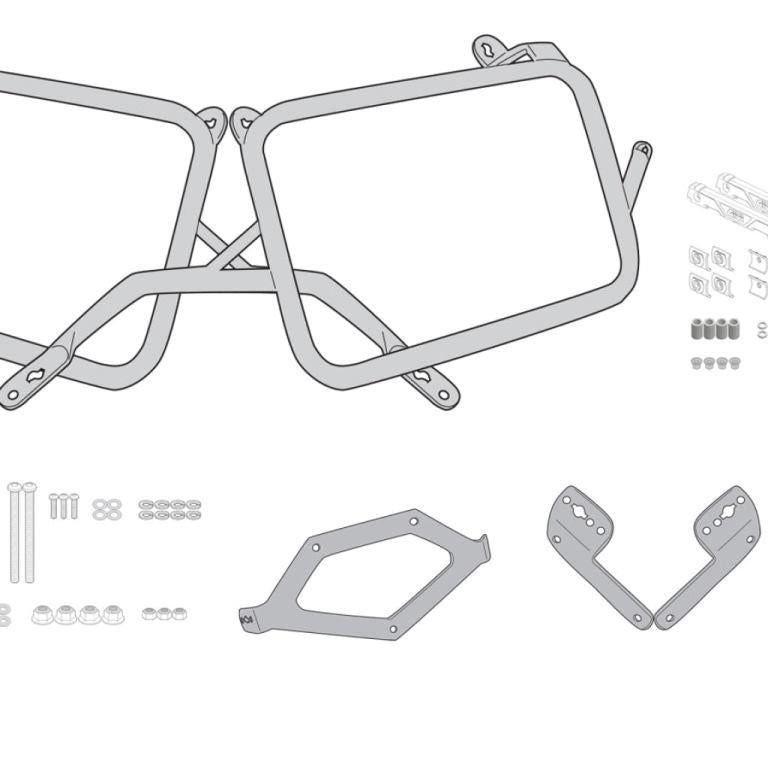 GIVI Specific Pannier Holder for Monokey Cam-Side Trekker Outback Side Cases for Triumph Tiger 1200 GT - PLO6422CAM