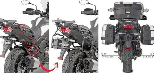 GIVI Specific Rapid Release Side-case Holder For Kawasaki Versys 1000 / Versys 1000 SE (2019 - 2024) - PLR4126