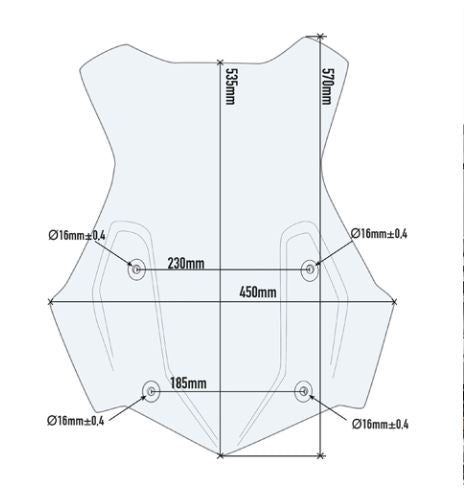 GIVI Specific Windscreen for BMW R1200GS - 5124DT