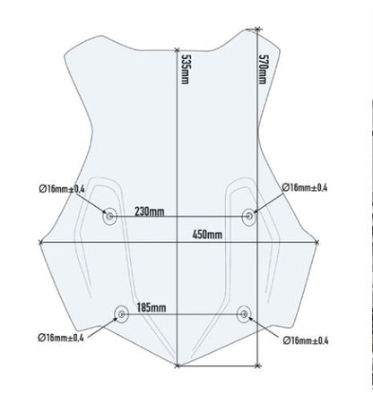 GIVI Specific Windscreen for BMW R1200GS - 5124DT