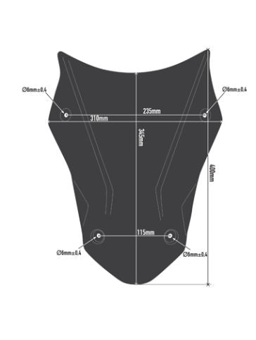 GIVI Specific low and sports Windscreen matt black Honda CRF1000L Africa Twin - D1144BO