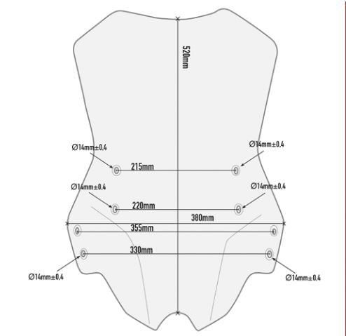 GIVI Transparent Windscreen for Benelli TRK502 and TRK502X - D8703ST