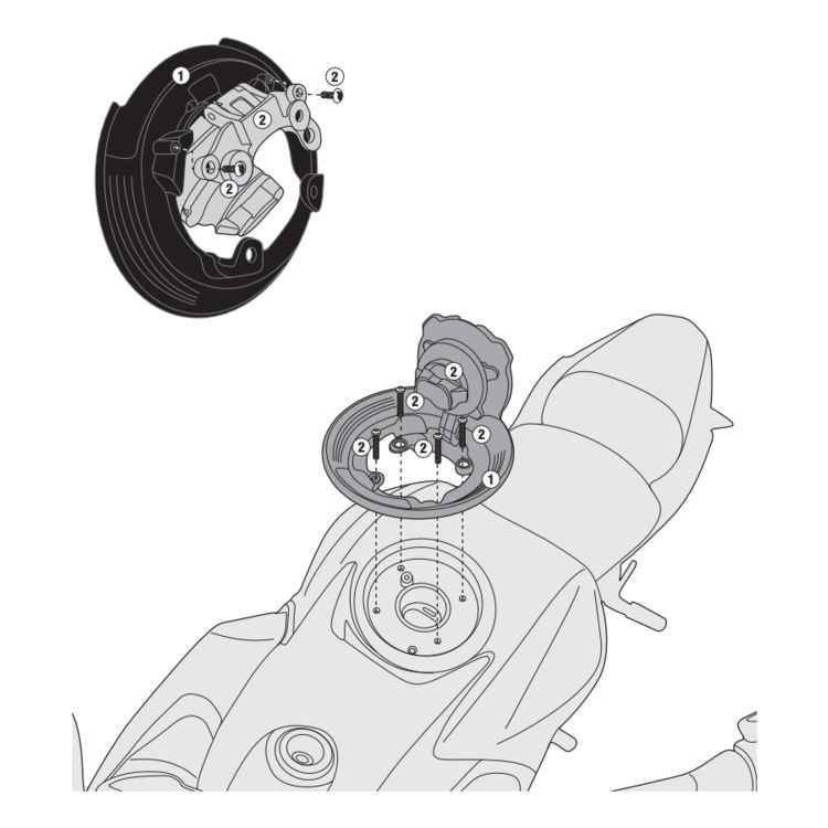 GIVI -TANKLOCK FLANGE FOR KAWASAKI Versys 1000 / Z900-BF29