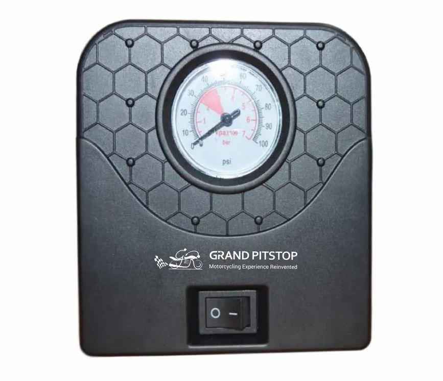 Electric Tyre Inflator with Dual Connecting Port – Air compressor pump for Car and Motorcycle (Grandpitstop)