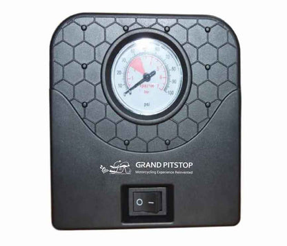 Electric Tyre Inflator with Dual Connecting Port – Air compressor pump for Car and Motorcycle (Grandpitstop)