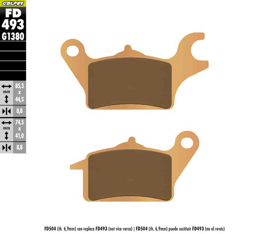 Galfer Sinter Scooter Brake Pads (FD493G1380)