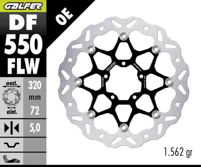 Galfer Front Floating Wave Brake Disc (DF550FLW)