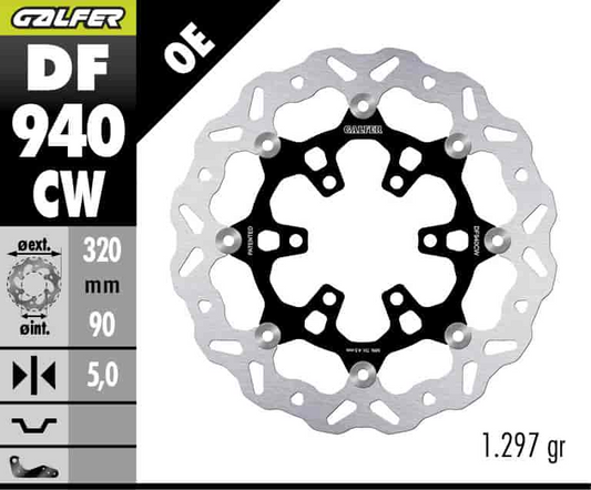 Galfer Front Floating Wave Brake Disc (DF940CW)
