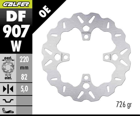 Galfer Rear Fixed Wave Brake Disc (DF907W)
