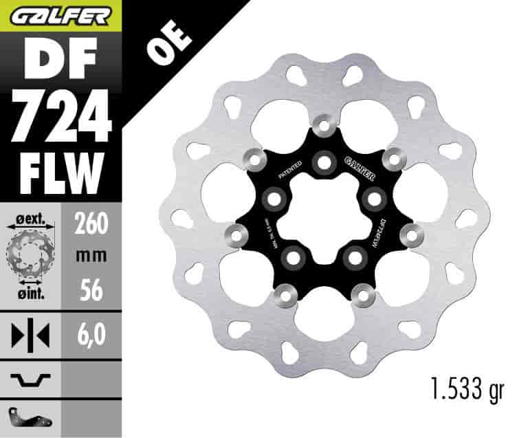 Galfer Rear Floating Wave Brake Disc (DF724FLW)