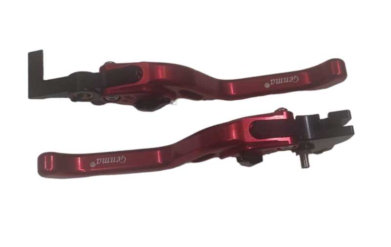 Genma Yamaha Aerox Accessories India Yamaha Aerox CNC Lever With Smart Brake Function (Red)