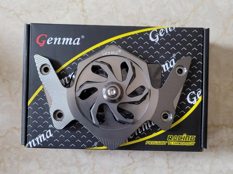 Genma Yamaha Aerox Accessories India Yamaha Aerox Windshield CNC Fan Type-Grey