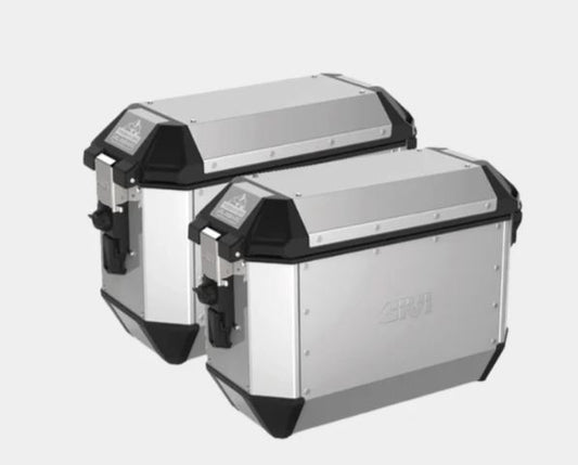 Givi Pair of Monokey Trekker Alaska Side Cases Silver - ALA36APACK2