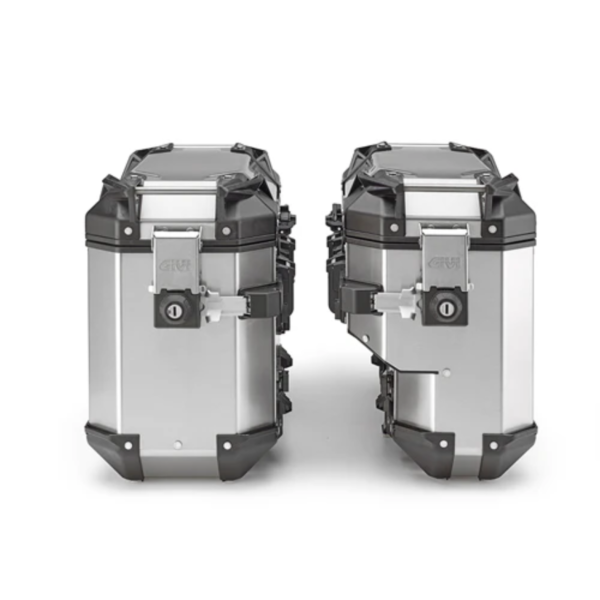 Givi Trekker Outback EVO Natural Aluminium Side-Case, 37 LTR-OBKE37APACK2
