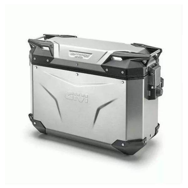 Givi Trekker Outback EVO Natural Aluminium Side-Case, 37 LTR-OBKE37APACK2