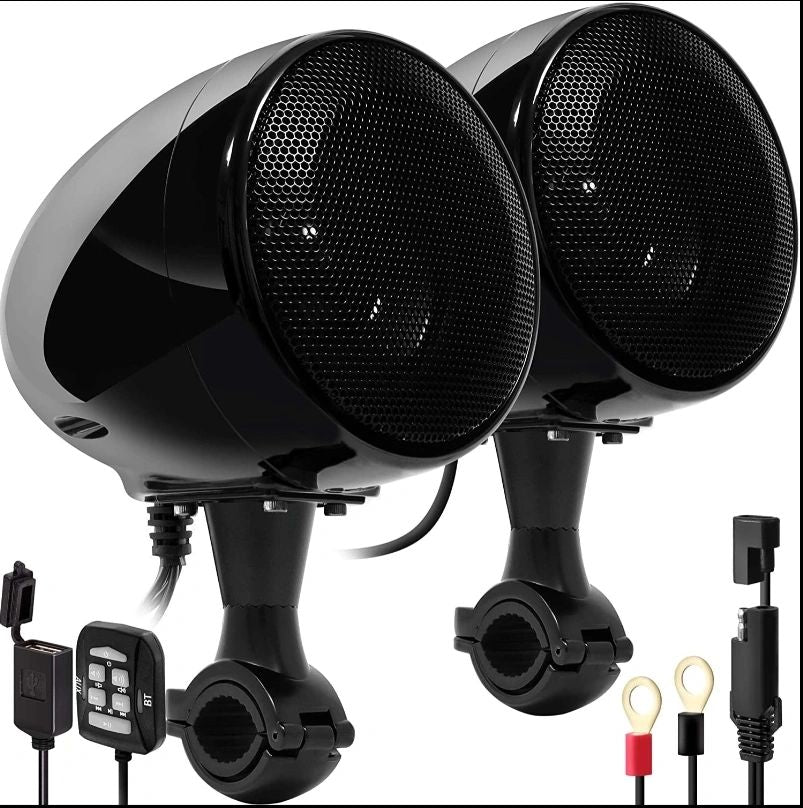 Go Hawk 2 Channel 4 Inch Speakers With Inbuilt Amplifier Black (600 Watts)