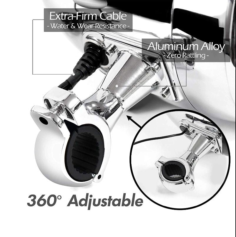 Go Hawk 2 Channel 4 Inch Speakers With Inbuilt Amplifier Chrome (600 Watts)