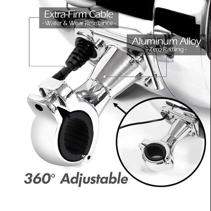 Go Hawk 2 Channel 4 Inch Speakers With Inbuilt Amplifier Chrome (600 Watts)