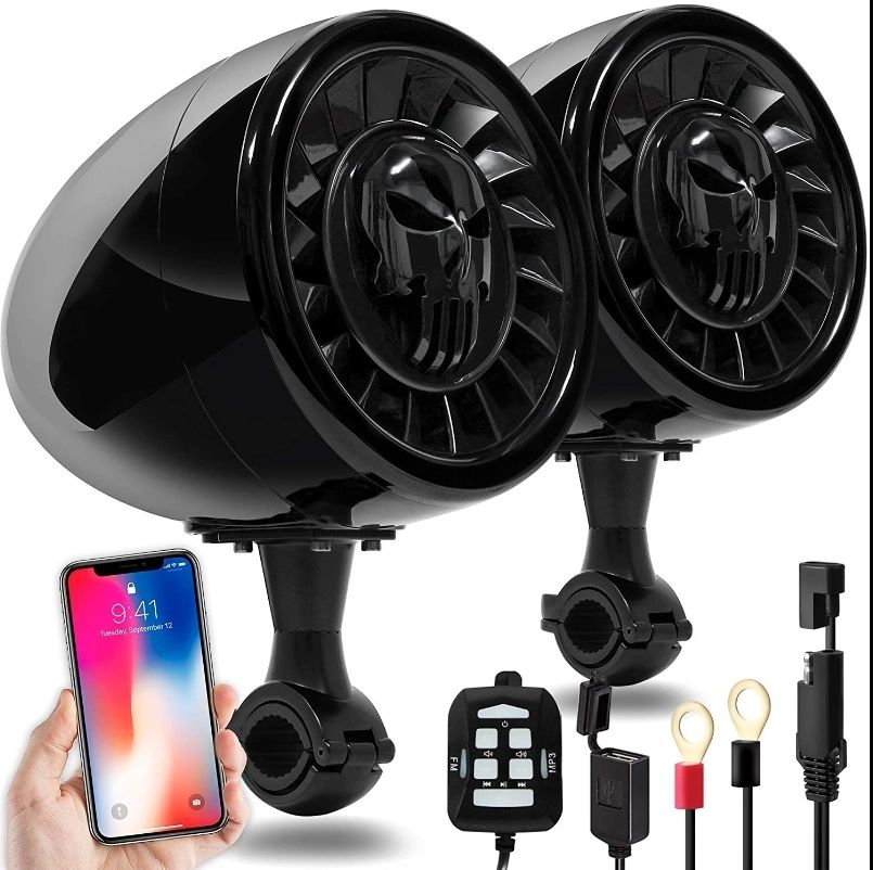 Go Hawk 2 Channel 5 Inch Speakers With Inbuilt Amplifier Black (1000 Watts)