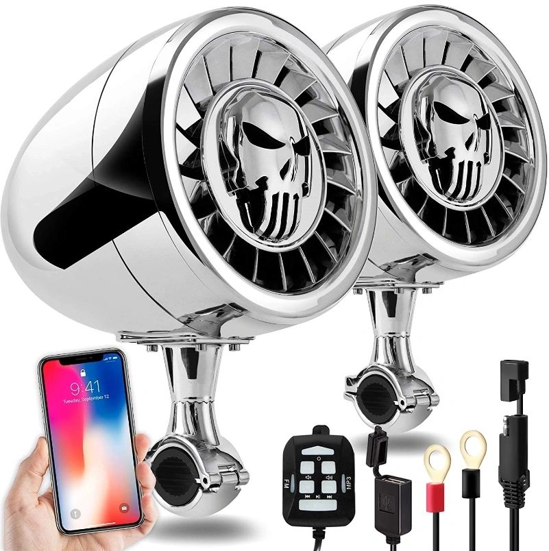Go Hawk 2 Channel 5 Inch Speakers With Inbuilt Amplifier Chrome (1000 Watts)