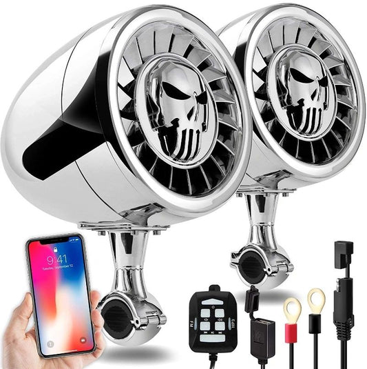 Go Hawk 2 Channel 5 Inch Speakers With Inbuilt Amplifier Chrome (1000 Watts)