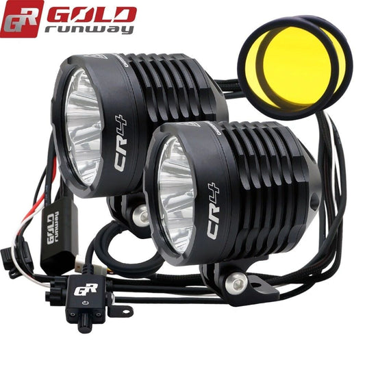 Gold Runway GR CR 4 Premium LED Auxiliary Driving Lights 3800 Lumens For Motorcycles