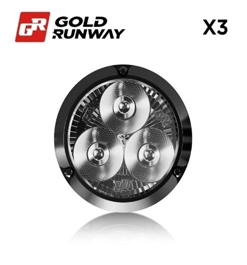 Gold Runway GR X3 Premium LED Auxiliary Driving Lights for Motorcycles