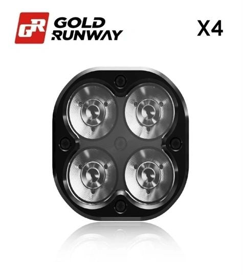 Gold Runway GR X4 Gen-3 Premium LED Auxiliary Driving Lights for Motorcycles