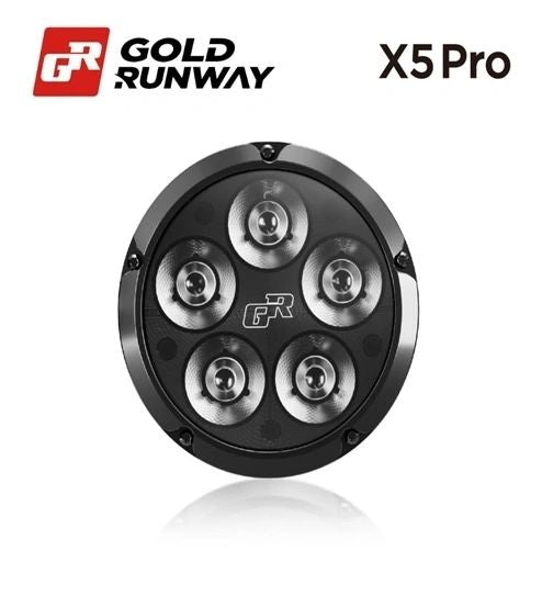 Gold Runway GR X5 Pro Premium LED Auxiliary Driving Lights for Motorcycles