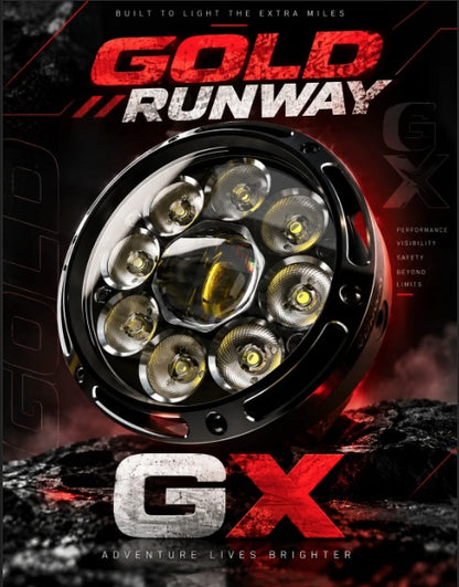 Gold Runway GX RLC2 PRO LED Driving Light – 250W, 5700K, 37,000 LM