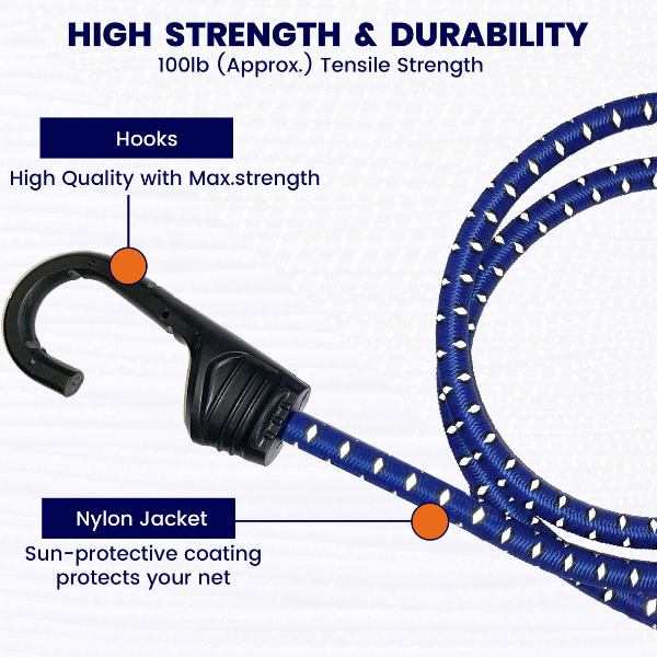 GrandPitStop-Bungee Cord Pack of 2 Pcs (Reflective)-BC-2R