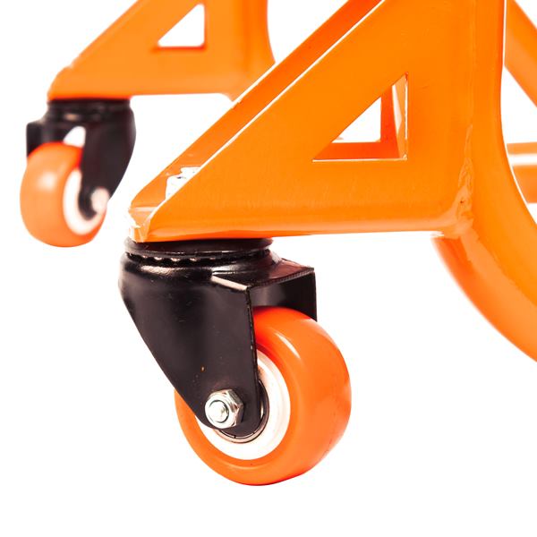 GrandPitStop-Dismantable Rear Paddock Stand with 360 Rotation (Black + Orange)-PSD01BO360