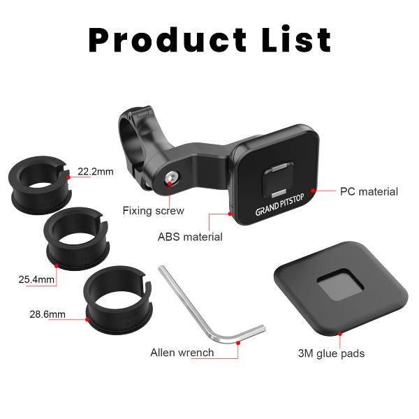 GrandPitStop Quick Lock GEN-1 Handlebar Mobile Holder with Magnetic Lock-G1BHMOBH