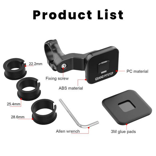 GrandPitStop Quick Lock GEN-1 Handlebar Mobile Holder with Magnetic Lock-G1BHMOBH