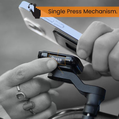 GrandPitStop Quick Lock GEN-1 Handlebar Mobile Holder with Magnetic Lock-G1BHMOBH