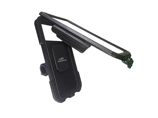 GrandPitstop Handlebar Mount Fully Waterproof Mobile Phone Holder Mount Without Charger - (Black)