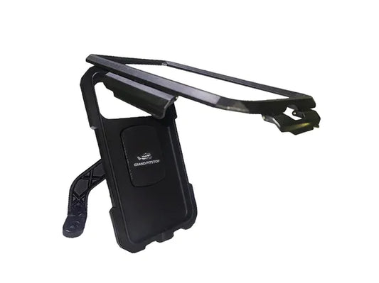 GrandPitstop Mirror Mount Fully Waterproof Bike / Motorcycle / Scooter Mobile Phone Holder Mount Without Charger (Black)