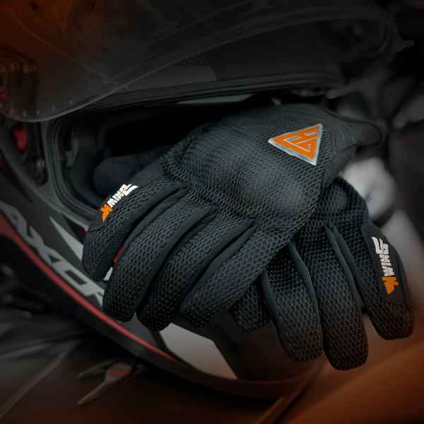 GrandPitstop Night Wing Motorcycle LED Gloves (Black)-GRNWG-B