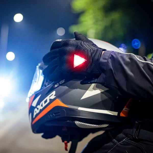 GrandPitstop Night Wing Motorcycle LED Gloves (Black)-GRNWG-B