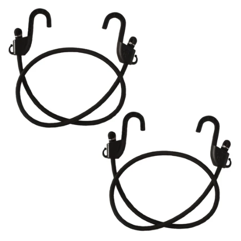 Grappler Bungee Tie-Down - 36 inches - Black - 8mm - Pack of 2