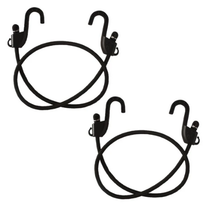 Grappler Bungee Tie-Down - 36 inches - Black - 8mm - Pack of 2
