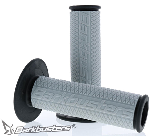 Grey/Black Diamond Handlebar Grips - Barkbuster