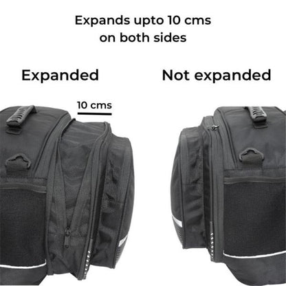 Guardian Gears-Stallion Saddlebag 50Ltrs expandable up to 65Ltrs with Rain Cover and Drybags