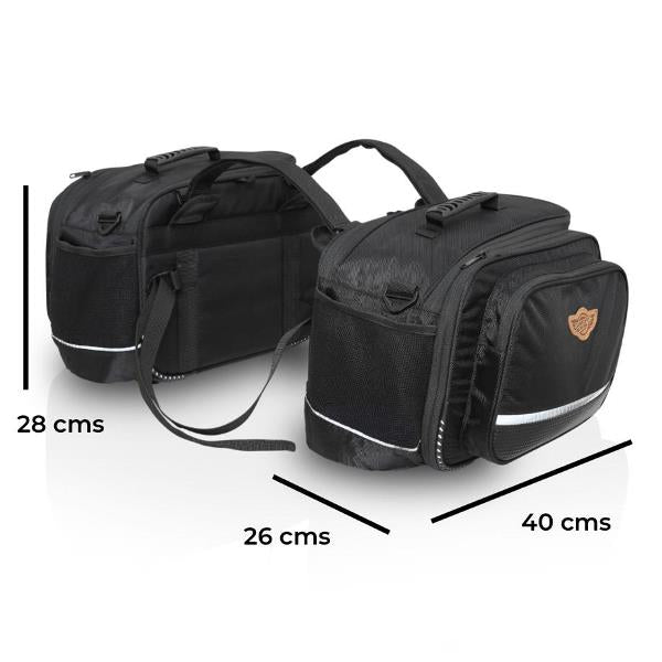 Guardian Gears-Stallion Saddlebag 50Ltrs expandable up to 65Ltrs with Rain Cover and Drybags