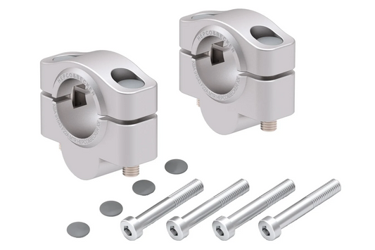 HANDLEBAR RISER - 20MM UP (4230M-F22A2M) Silver - Hepco Becker - 4230-F22A2M-20-0-SL