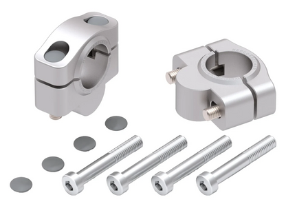 HANDLEBAR RISER - 20MM UP (4230M-F22A2M) Silver - Hepco Becker - 4230-F22A2M-20-0-SL