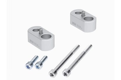 HANDLEBAR RISER - 20mm UP (B20A-20-0-SL)  Silver- Hepco Becker- B20A-20-0-SL