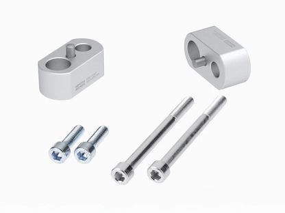 HANDLEBAR RISER - 20mm UP (B20A-20-0-SL)  Silver- Hepco Becker- B20A-20-0-SL