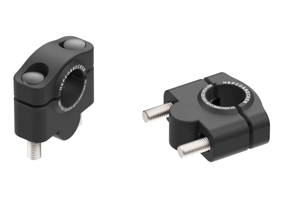 HANDLEBAR RISER - 25MM UP (4230-S25) Black - Hepco Becker - 4230-S25-25-0-BL
